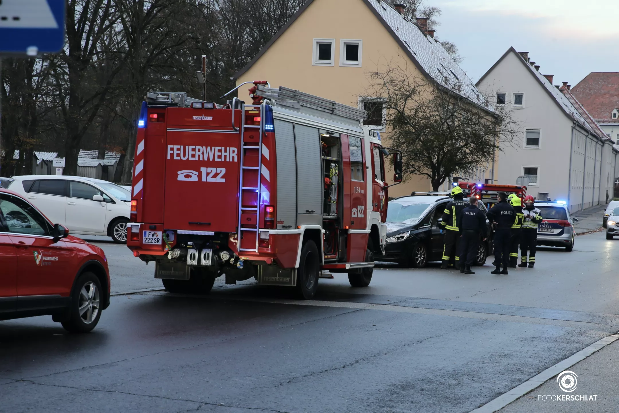Verkehrsunfall im Münichholz - Zum Glück keine Person eingeklemmt