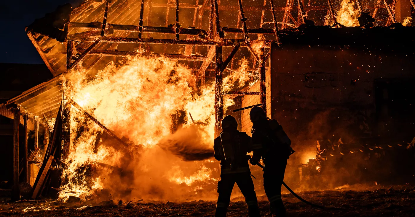 Titelbild: Großbrand im Bezirk Eferding