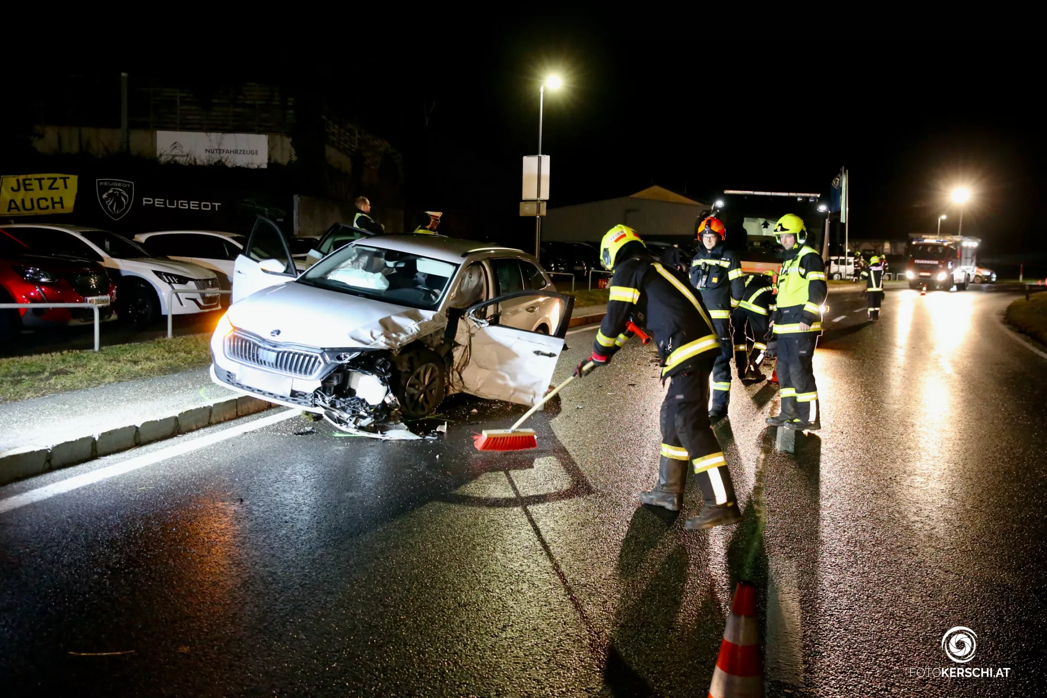 Verkehrsunfall in Wolfern glimpflich ausgegangen