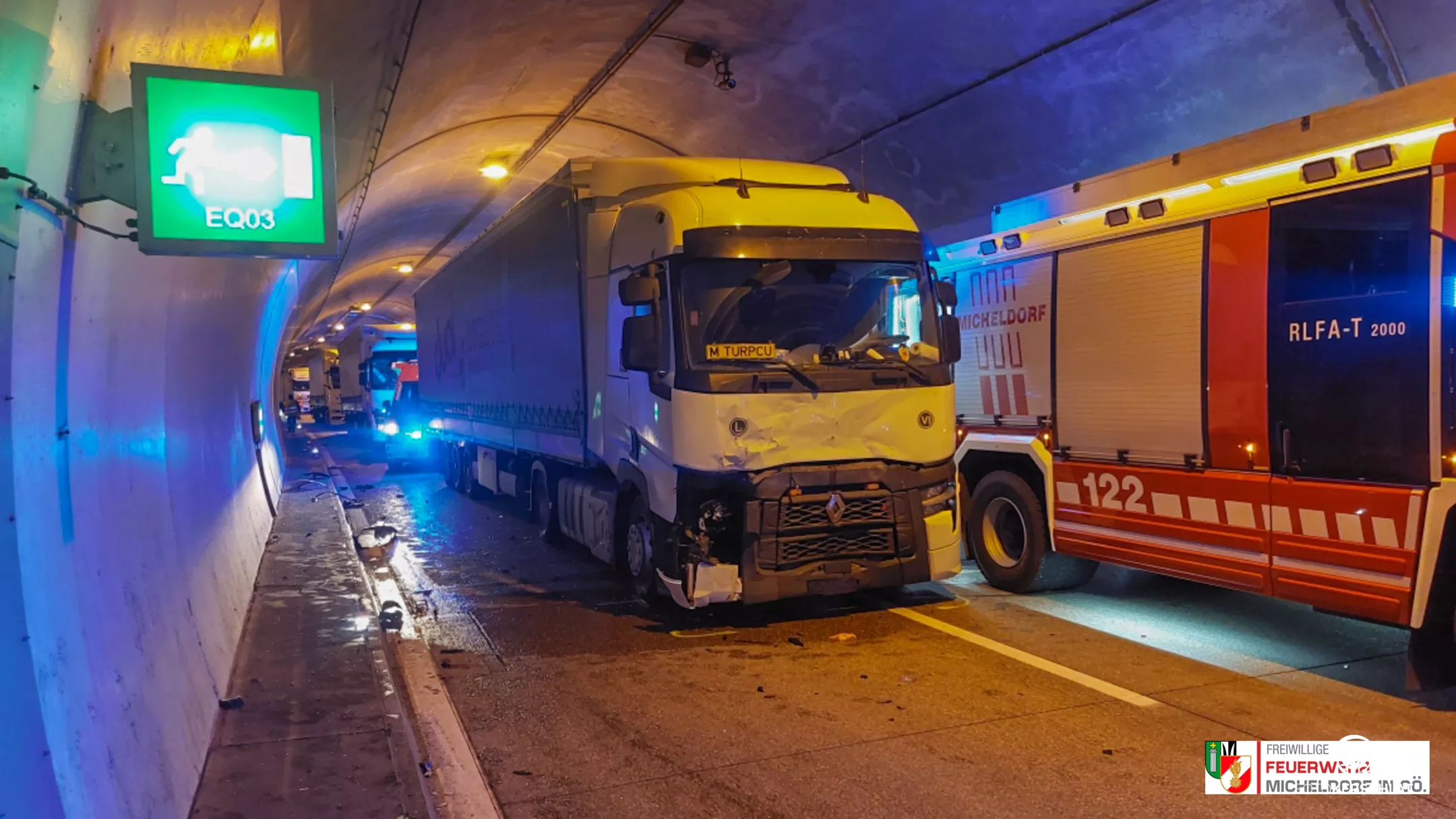 Tödlicher Verkehrsunfall in Autobahntunnel