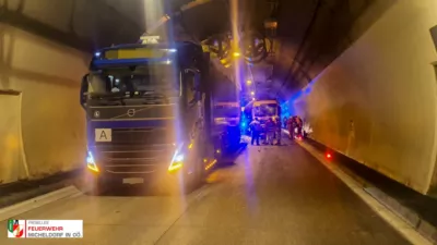 Auffahrunfall im Autobahntunnel endet glimpflich VU-LKW-Kienbergtunnel-20240227-091603.jpg