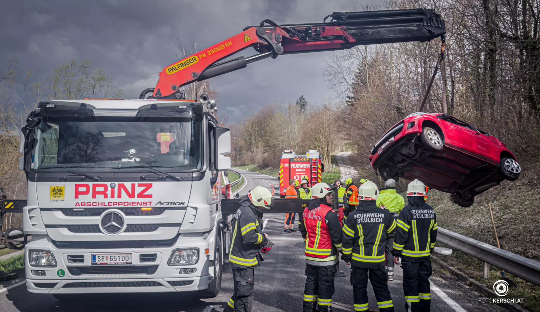 Verkehrsunfall auf der B 115 bei St. Ulrich bei Steyr