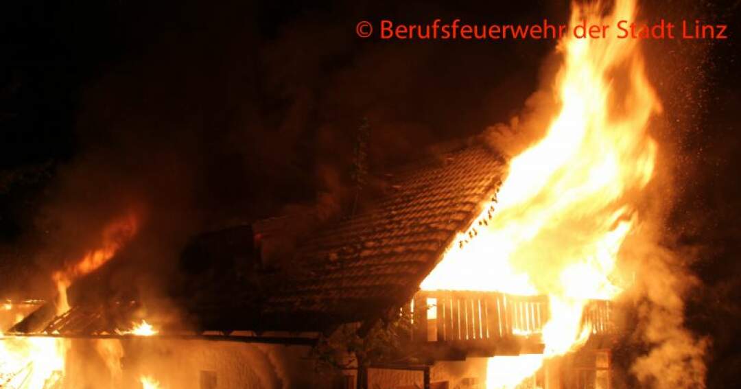 Titelbild: Wohnhausbrand am Pöstlingberg