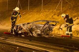Frontal in Tunnelportal gekracht: Lenker Tot - Fahrzeug ausgebrannt 20120303-9018.jpg