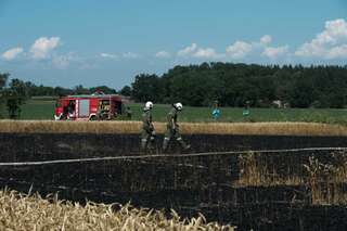 Defekt an einem Mähdrescher setzt Feld in Brand 20130727-5806.jpg