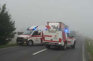 5 Verletzte bei Verkehrsunfällen auf er B1 - Einsatzfahrzeug der Feuerwehr von Auto gerammt. 20130830-8528.jpg