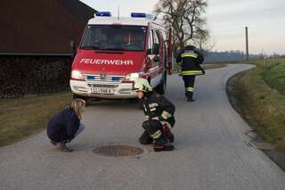 Feuerwehrmänner befreiten Kater aus Abwasserkanal 20140205-2770.jpg
