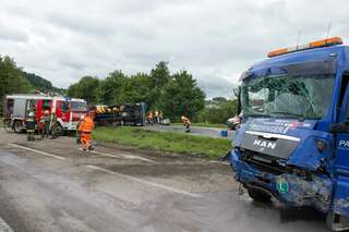 Tödlicher Unfall mit zwei Lkw bei A7-Abfahrt in Gallneukirchen 20140731-3402.jpg