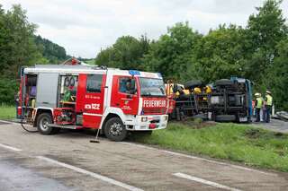 Tödlicher Unfall mit zwei Lkw bei A7-Abfahrt in Gallneukirchen 20140731-3406.jpg