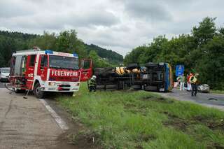 Tödlicher Unfall mit zwei Lkw bei A7-Abfahrt in Gallneukirchen 20140731-3408.jpg