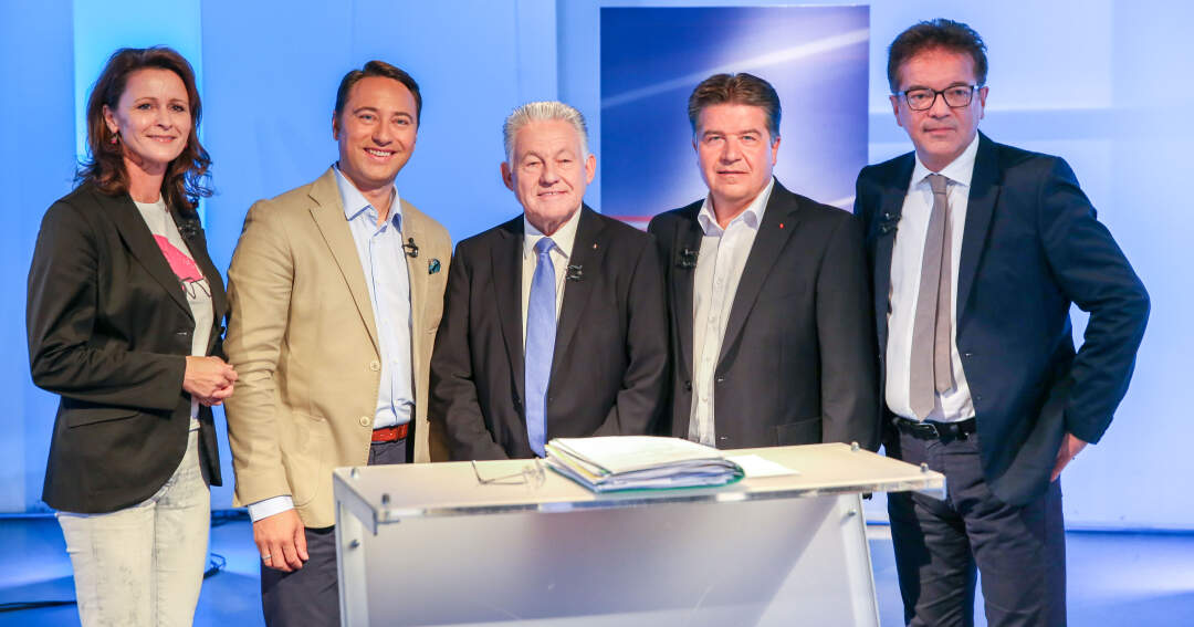 Titelbild: Diskussion der Spitzenkandidaten im ORF Landesstudio Linz