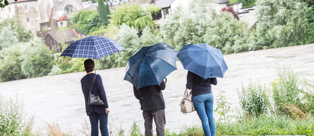 Titelbild: Hochwasser-Vorwarnstufe in Steyr überschritten