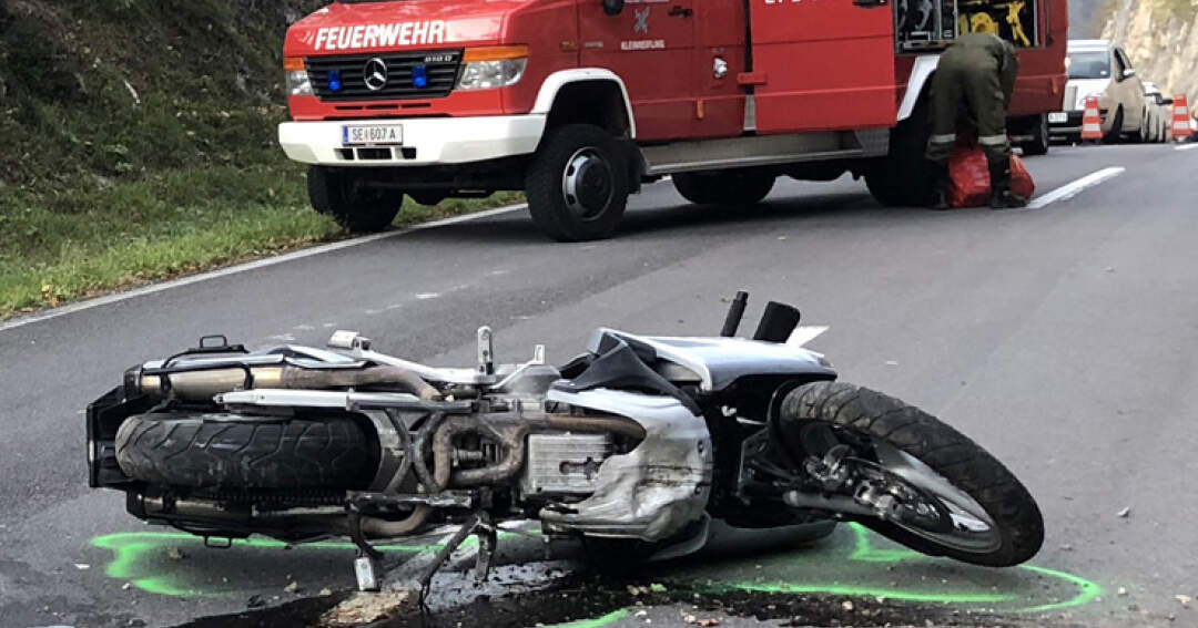 Tödlicher Motorradunfall in Bezirk Steyr-Land