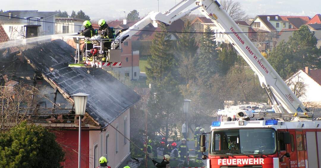 Dachbodenbrand in Strengberg