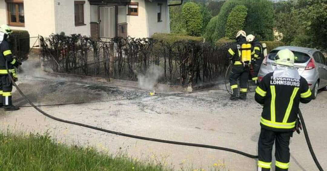 Titelbild: Thujenzaun geriet in Brand