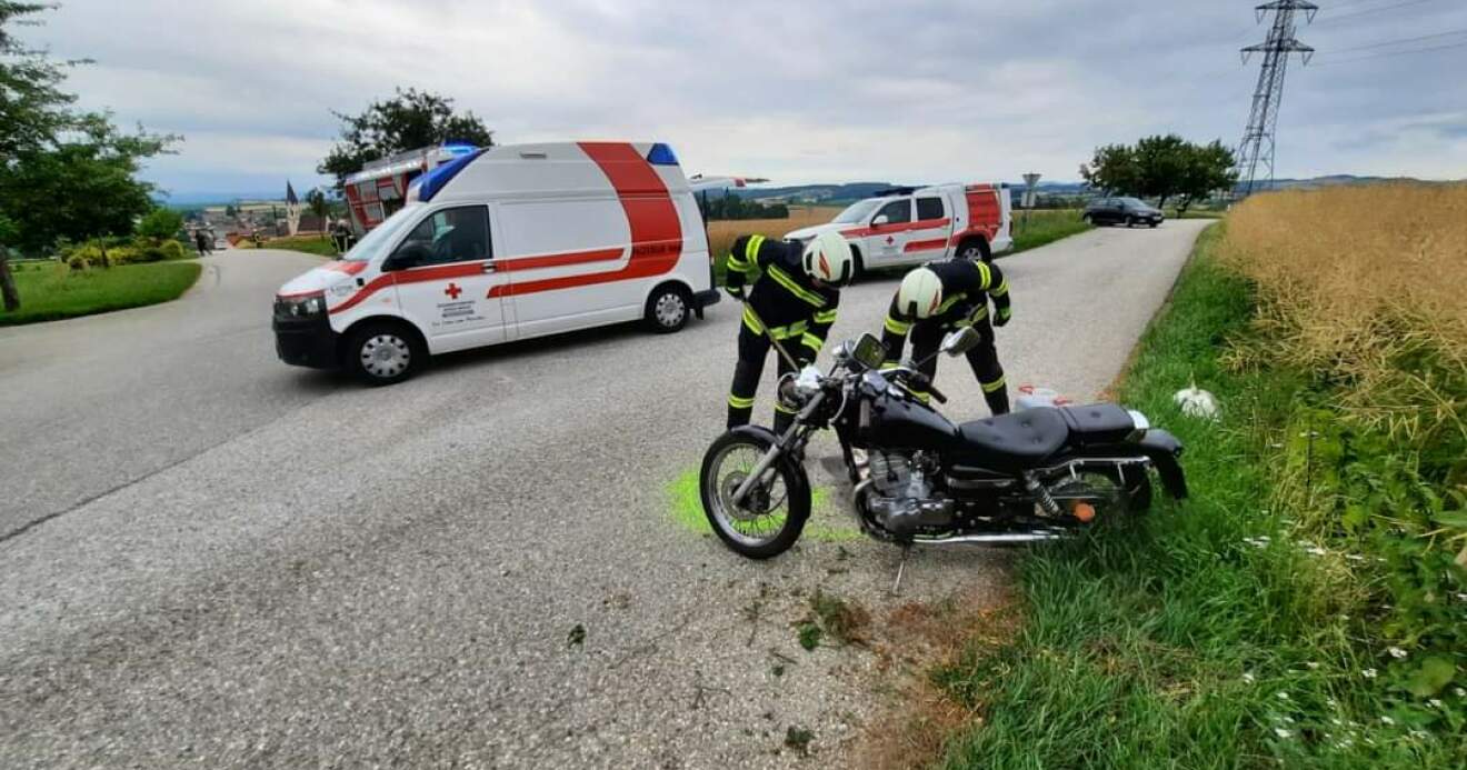 Motorradlenker bei Unfall verletzt