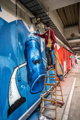 Internationale Graffiti-Künstler verschönern Notquartier für geflüchtete Menschen FOKE-2022041910048948-202.jpg