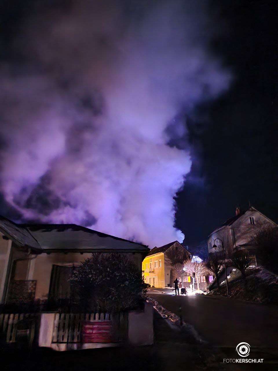 Brand eines Nebengebäudes in Grünburg