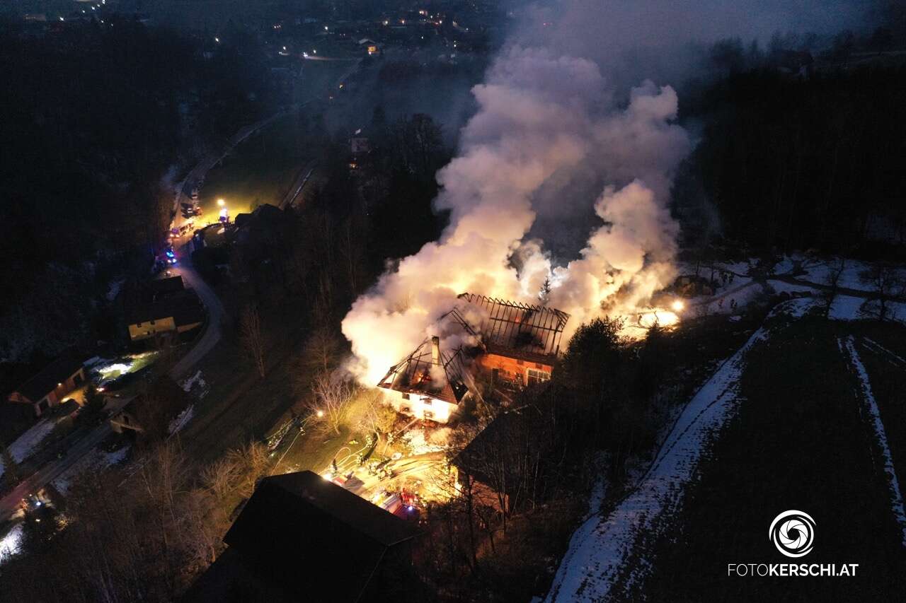 Bauernhofbrand in Schlierbach