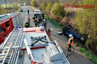 Frau bei Verkehrsunfall in Steyregg schwer verletzt vu-steyregg_01.jpg