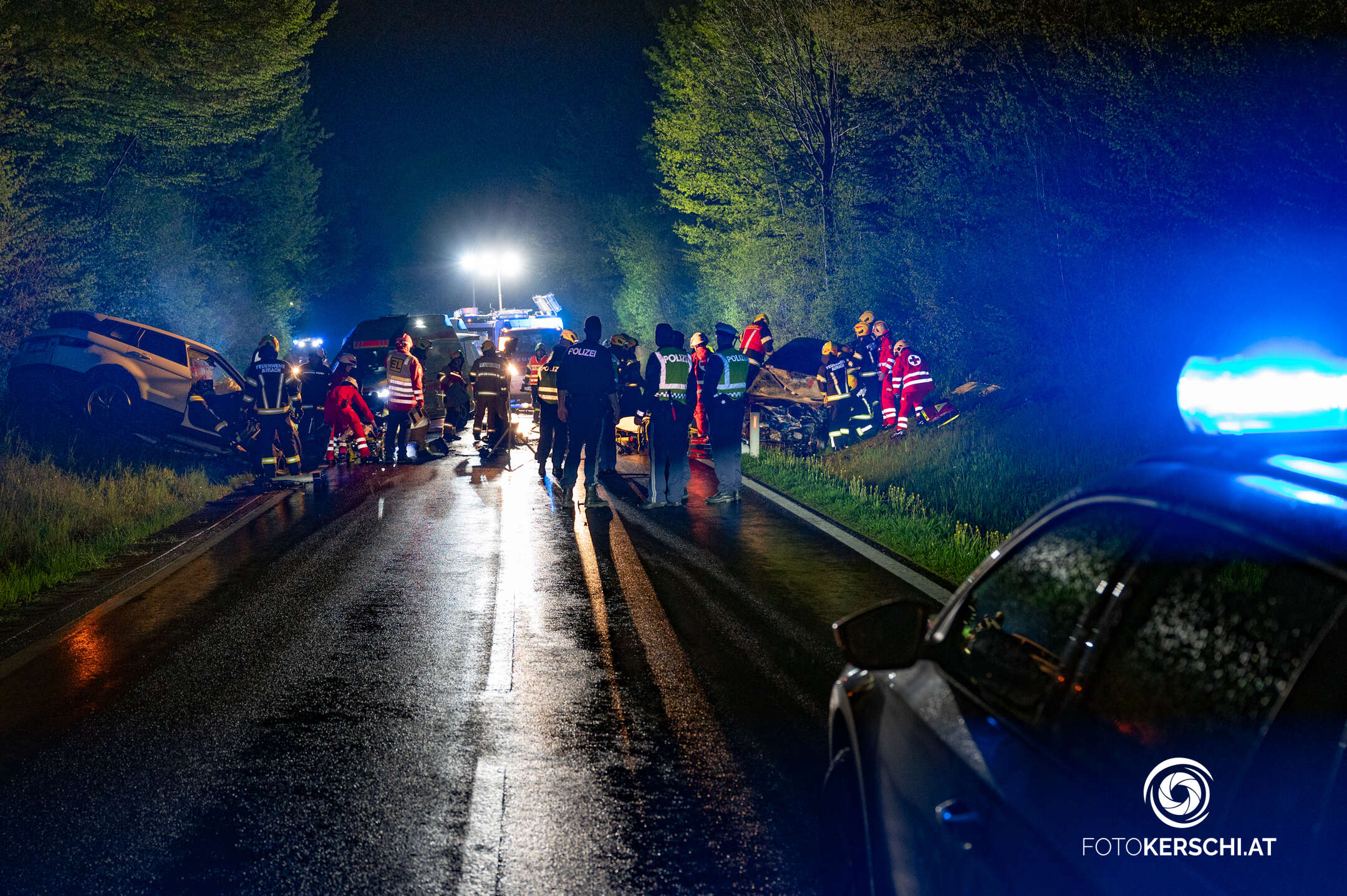 Verkehrsunfall mit zwei Verletzten Personen auf der Schörflinger Bundesstraße
