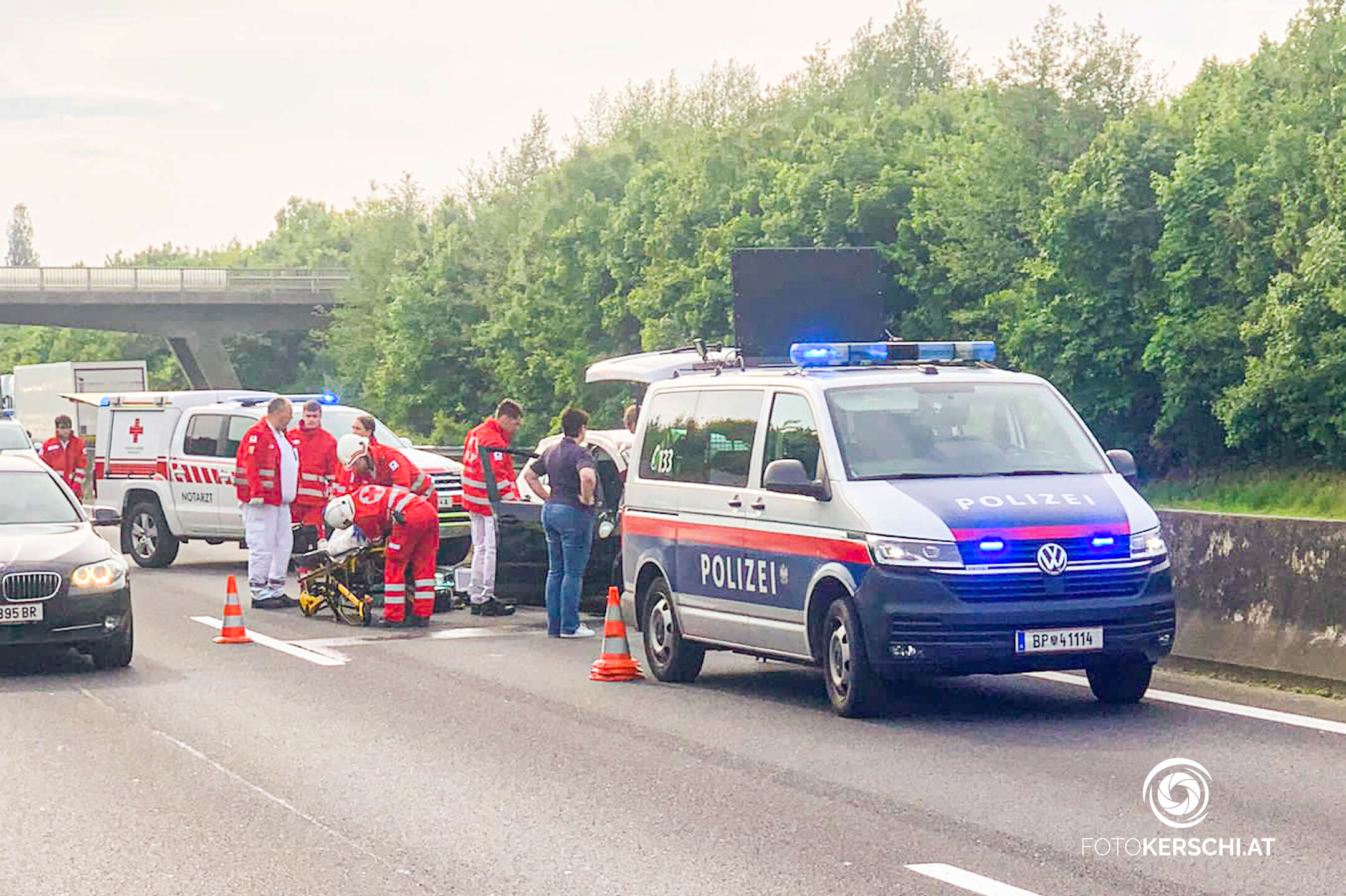 Verkehrsunfall auf der A8 bei Wels