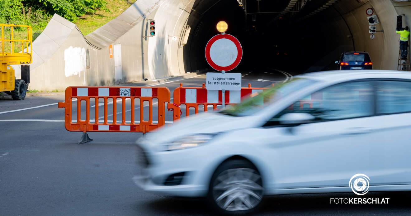 Titelbild: Tunnelsperre fordert Geduld von Autofahrern
